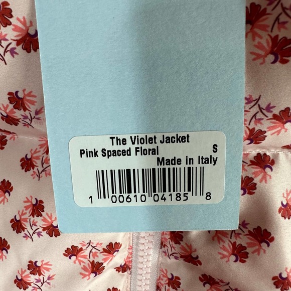 Hill House The Violet Ruffle Sleeve Puffer Jacket Size Small Posy Pink - Picture 7 of 12